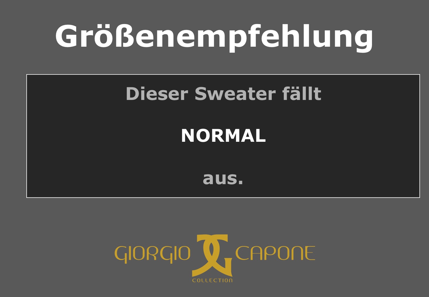 Premium heavyweight Sweater, Giorgio Capone, anthrazit dunkel, 100% Baumwolle